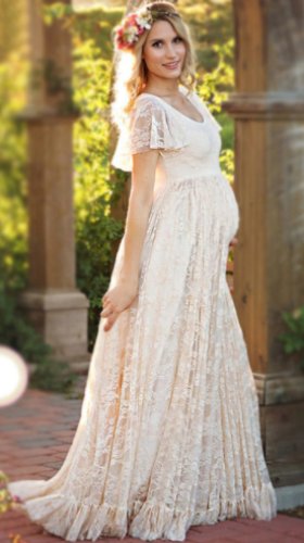 Платье на беременных в белом цвете № 64